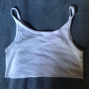 Super cute cropped white Brandy Melville tank top